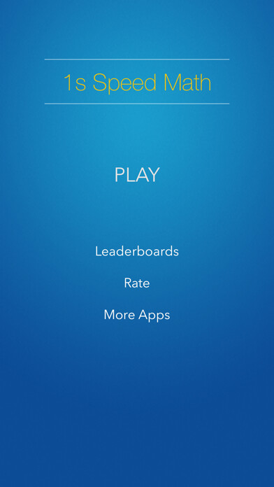 Emulate iPhone app 1s Speed Math using MyAndroid