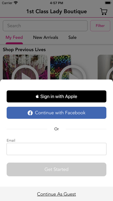 Emulate iPhone app 1st Class Lady Boutique using MyAndroid Emulate iPhone app 1st Class Lady Boutique using MyAndroid
