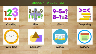 Emulate iPhone app 1st Grade Math Test using MyAndroid