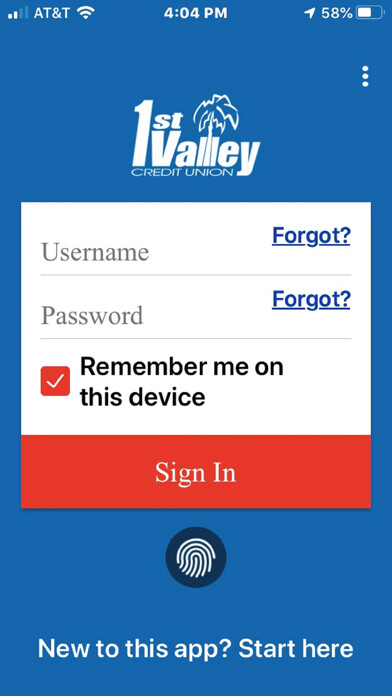 Emulate iPhone app 1st Valley Card Controls using MyAndroid