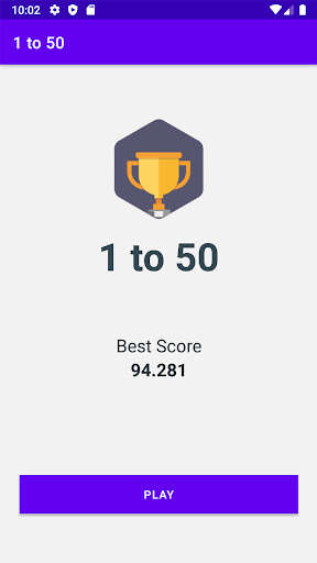 Run android online APK 1 to 50 - A simple number game from MyAndroid or emulate 1 to 50 - A simple number game using MyAndroid