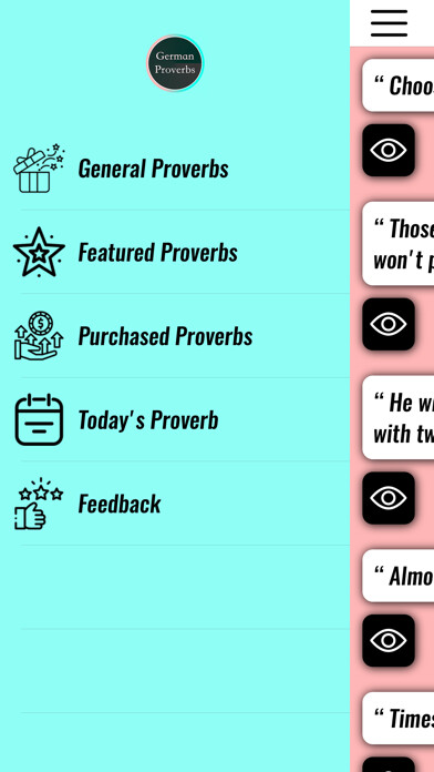 Emulate iPhone app 2000+ German Proverbs using MyAndroid Emulate iPhone app 2000+ German Proverbs using MyAndroid
