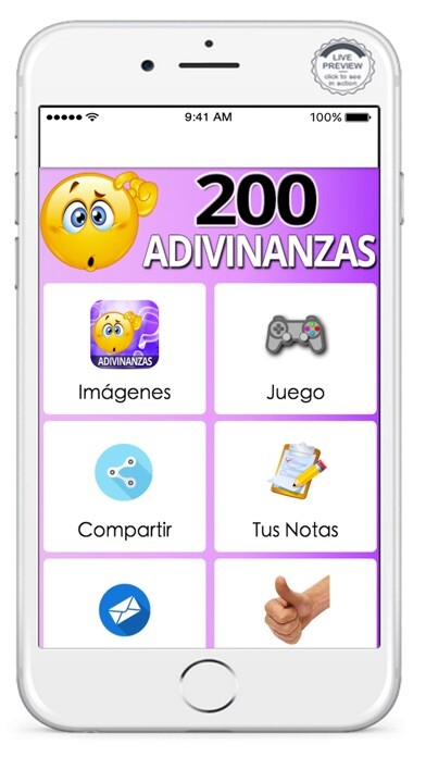 Emulate iPhone app 200 Adivinanzas using MyAndroid Emulate iPhone app 200 Adivinanzas using MyAndroid