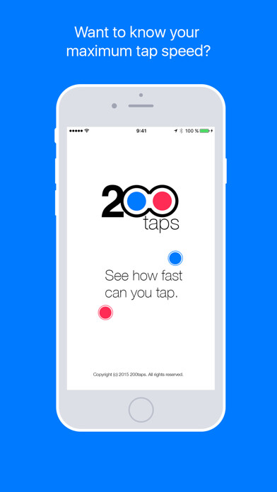 Emulate iPhone app 200taps - speed tapping, find your maximum! using MyAndroid