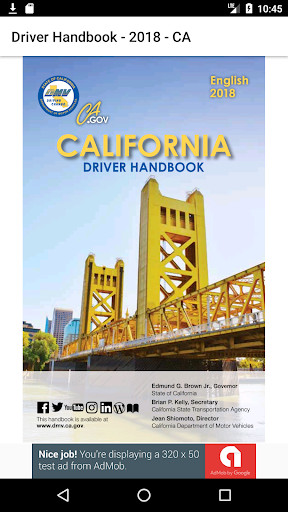 Run android online APK 2019 CALIFORNIA DRIVER HANDBOOK DMV from MyAndroid or emulate 2019 CALIFORNIA DRIVER HANDBOOK DMV using MyAndroid