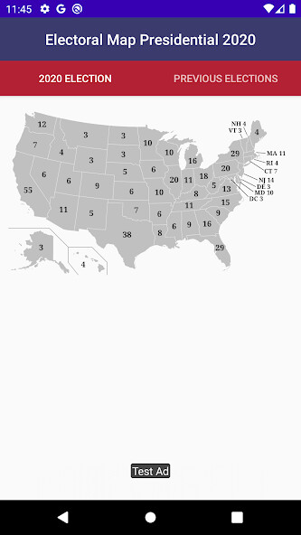 Run android online APK 2020 Electoral Map, Presidential from MyAndroid or emulate 2020 Electoral Map, Presidential using MyAndroid