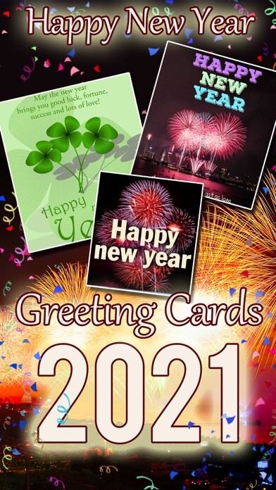 Emulate iPhone app 2021 - Happy New Year Cards using MyAndroid