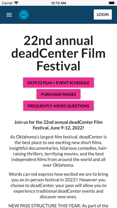 Emulate iPhone app 2022 deadCenter Film Festival using MyAndroid Emulate iPhone app 2022 deadCenter Film Festival using MyAndroid