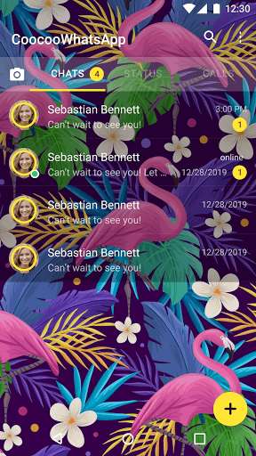 Run android online APK 2022 Flamingo Theme - GB whats from MyAndroid or emulate 2022 Flamingo Theme - GB whats using MyAndroid