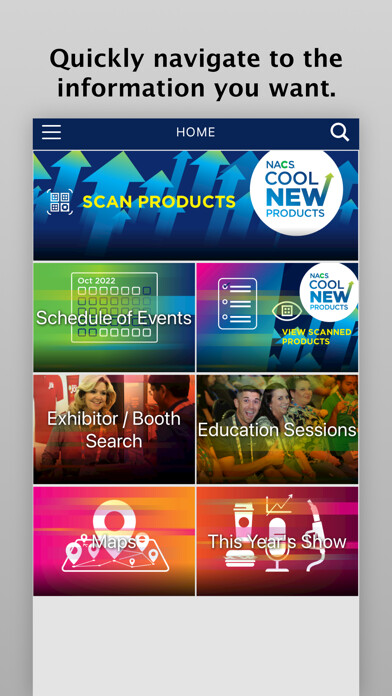 Emulate iPhone app 2022 NACS Show using MyAndroid