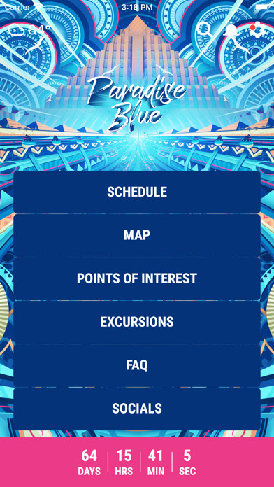Emulate iPhone app 2023 Paradise Blue Festival using MyAndroid