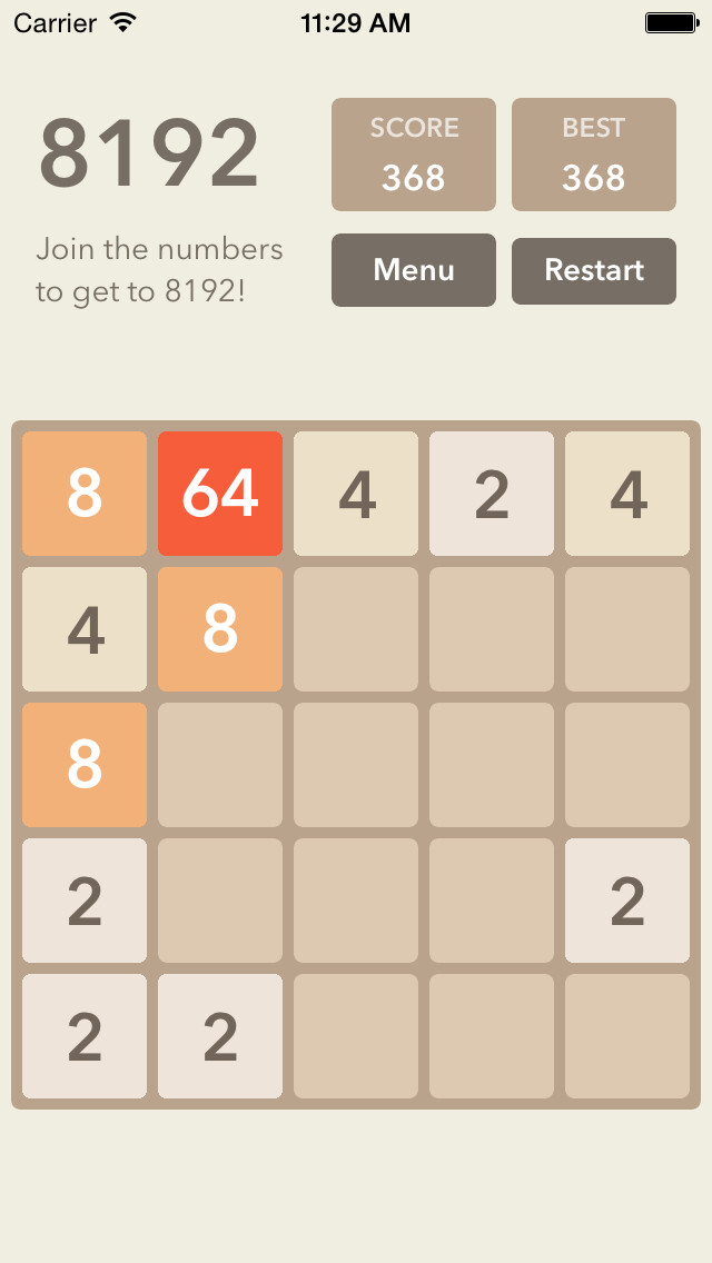 Emulate iPhone app 2048 - 3x3 4x4 5x5 Edition using MyAndroid Emulate iPhone app 2048 - 3x3 4x4 5x5 Edition using MyAndroid