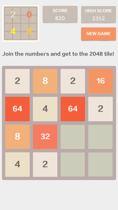 Emulate iPhone app 2048 4x4 - Number Puzzle Classic Game using MyAndroid Emulate iPhone app 2048 4x4 - Number Puzzle Classic Game using MyAndroid