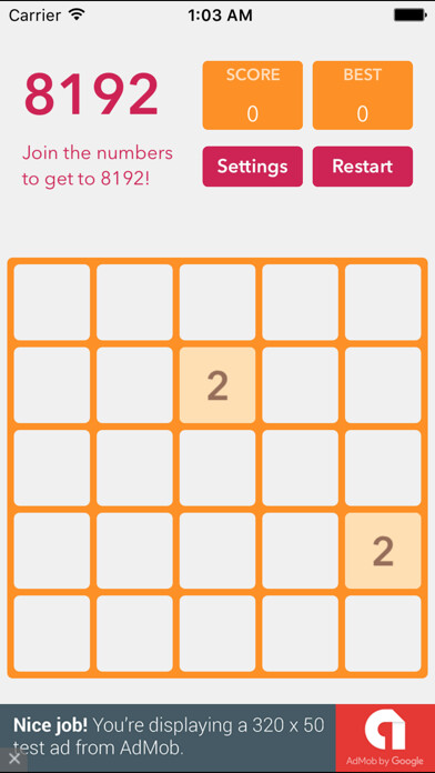 Emulate iPhone app 2048 - 8192 using MyAndroid