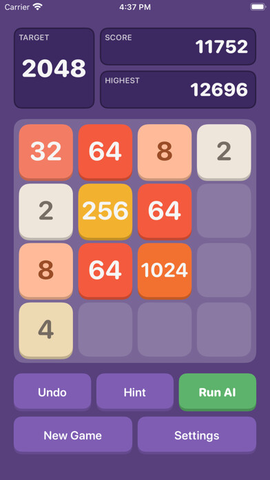 Emulate iPhone app 2048 AI - Play with AI solver using MyAndroid Emulate iPhone app 2048 AI - Play with AI solver using MyAndroid