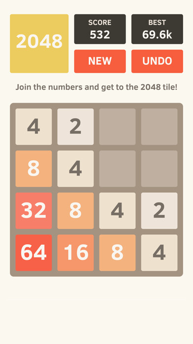 Emulate iPhone app 2048 by Gabriele Cirulli using MyAndroid