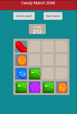 Emulate Android APK 2048 Candy match Puzzle Game
