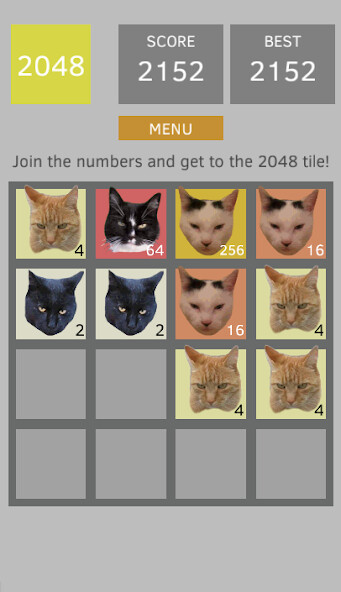 Run android online APK 2048 Cats from MyAndroid or emulate 2048 Cats using MyAndroid