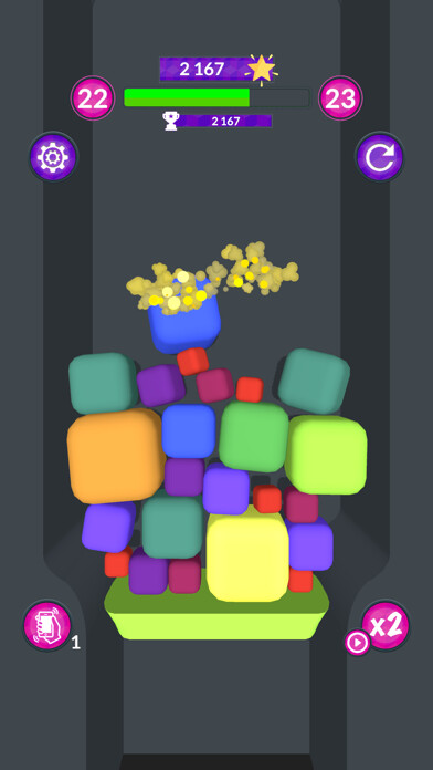 Emulate iPhone app 2048 Gums 3D using MyAndroid