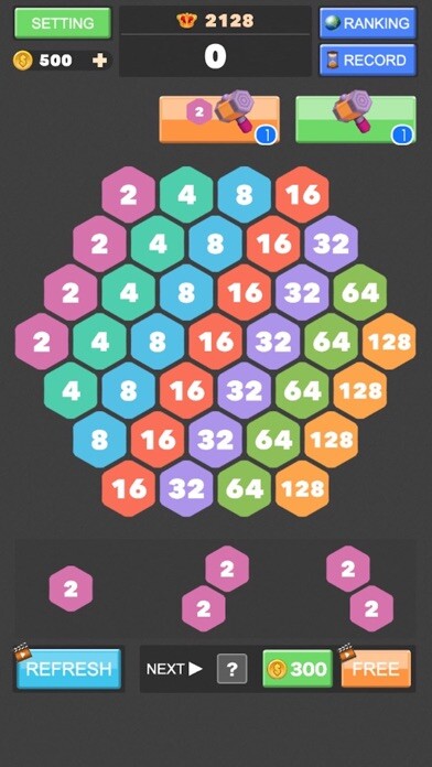 Emulate iPhone app 2048 Hexagon Number Puzzle using MyAndroid Emulate iPhone app 2048 Hexagon Number Puzzle using MyAndroid