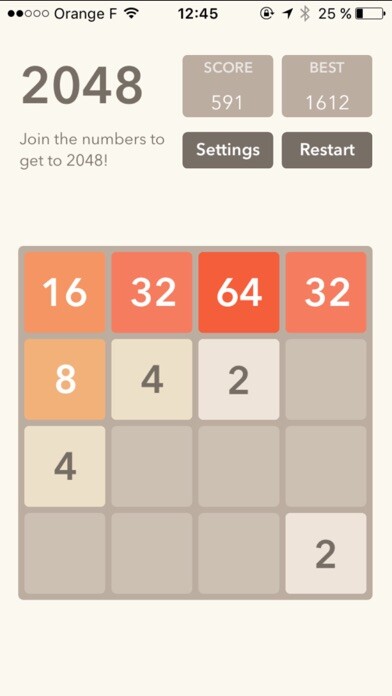 Emulate iPhone app 2048 : logic game using MyAndroid Emulate iPhone app 2048 : logic game using MyAndroid