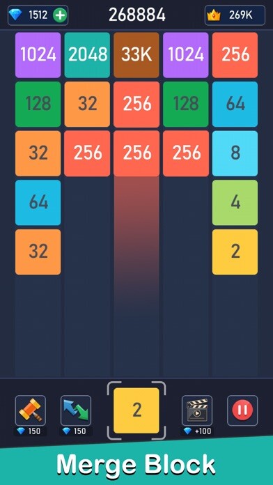 Emulate iPhone app 2048 Merge - Number Puzzle using MyAndroid Emulate iPhone app 2048 Merge - Number Puzzle using MyAndroid