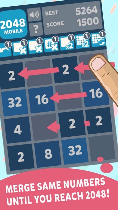 Emulate iPhone app 2048 Numpuz Trending Games Off using MyAndroid