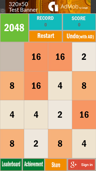 Run android online APK 2048 same from MyAndroid or emulate 2048 same using MyAndroid