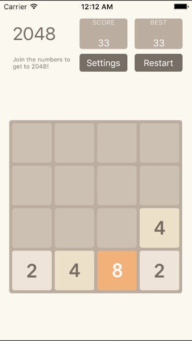 Emulate iPhone app 2048 TWO-zero-FOUR-eight using MyAndroid