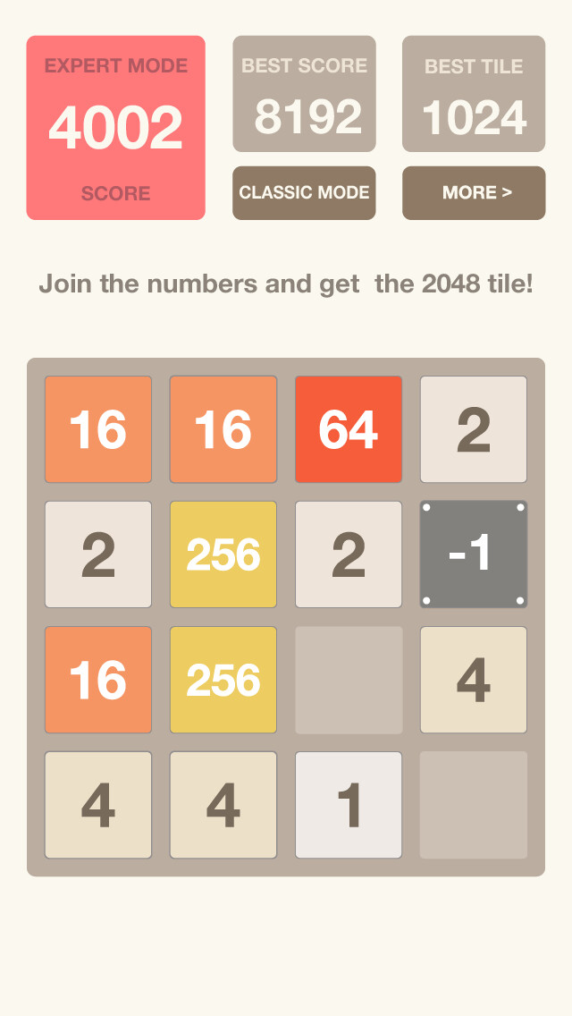 Emulate iPhone app 2048 Ultimate Edition using MyAndroid