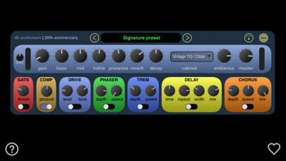Emulate iPhone app 20th Anniversary - Guitar Amp using MyAndroid Emulate iPhone app 20th Anniversary - Guitar Amp using MyAndroid