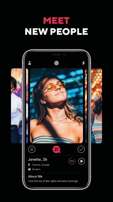 Emulate iPhone app 21Q - Meet New People using MyAndroid
