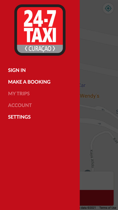 Emulate iPhone app 24-7 TAXI CURACAO using MyAndroid