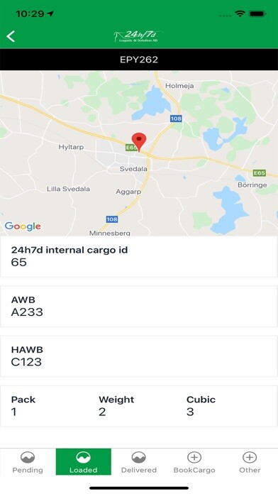 Emulate iPhone app 24H7D LOGISTIC & SOLUTION AB using MyAndroid