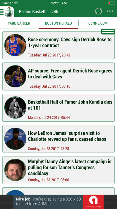 Emulate iPhone app 24h News for Boston Celtics using MyAndroid Emulate iPhone app 24h News for Boston Celtics using MyAndroid