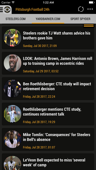 Emulate iPhone app 24h News for Pittsburgh Steelers using MyAndroid Emulate iPhone app 24h News for Pittsburgh Steelers using MyAndroid