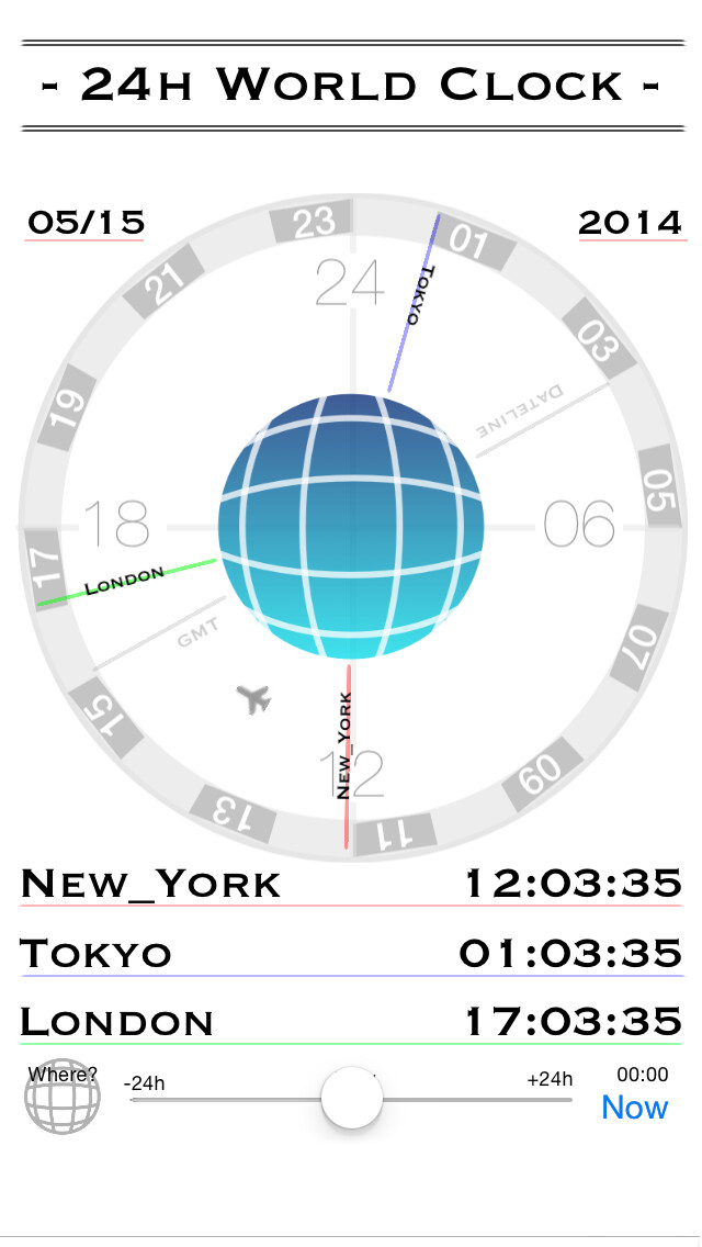 Emulate iPhone app 24h World-Clock using MyAndroid Emulate iPhone app 24h World-Clock using MyAndroid