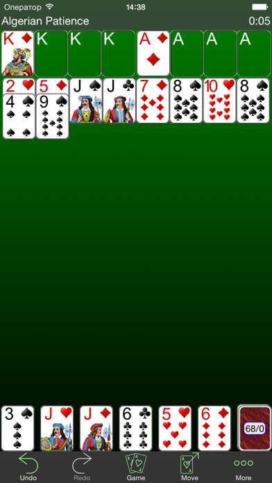 Emulate iPhone app 250+ Solitaires Pro using MyAndroid