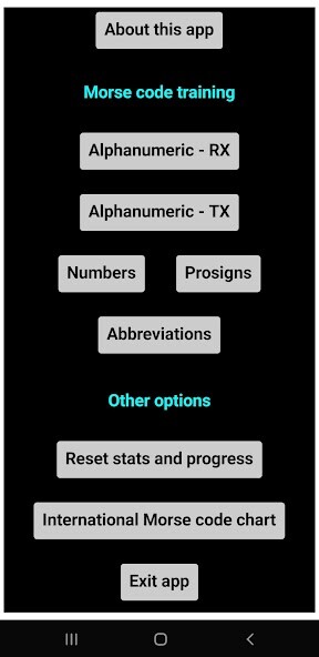 Run android online APK 25 WPM CW Morse code trainer from MyAndroid or emulate 25 WPM CW Morse code trainer using MyAndroid