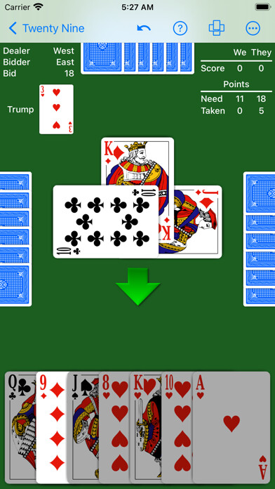Emulate iPhone app 29 Card Game - Expert AI using MyAndroid