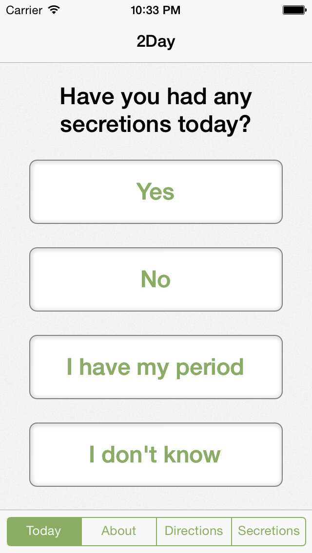 Emulate iPhone app 2Day Method - Fertility Awareness & Family Planning using MyAndroid Emulate iPhone app 2Day Method - Fertility Awareness & Family Planning using MyAndroid