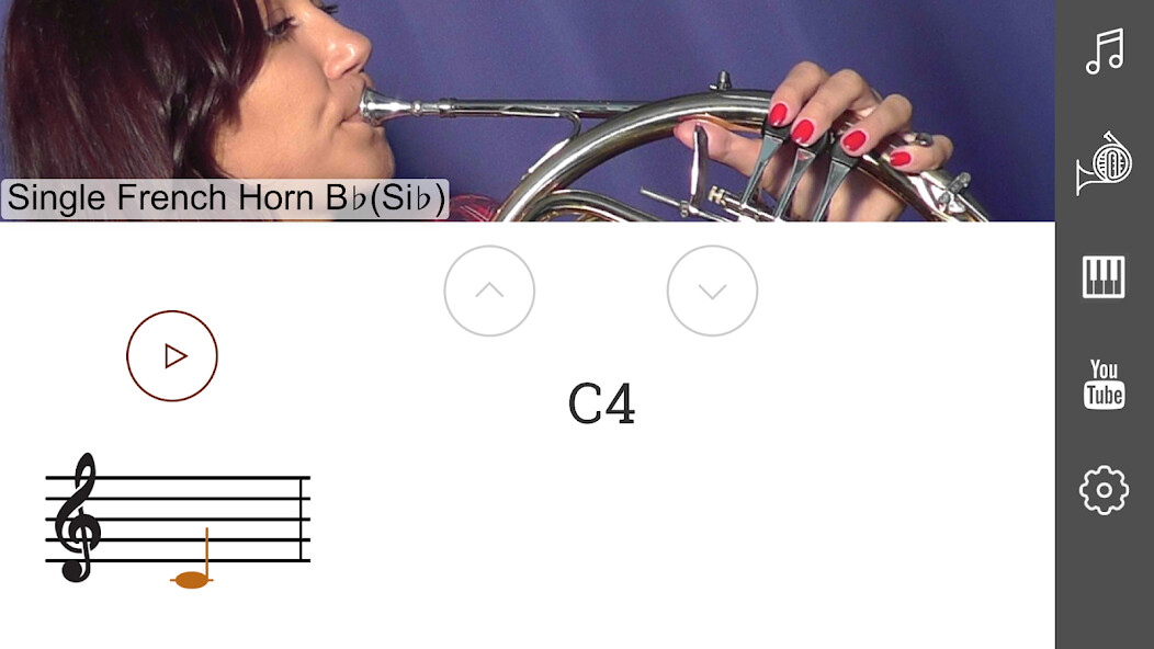 Emulate iPhone app 2D French Horn Fingering Chart using MyAndroid Emulate iPhone app 2D French Horn Fingering Chart using MyAndroid