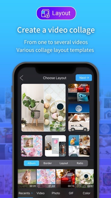 Emulate iPhone app 2DM - Video Editor & Maker using MyAndroid