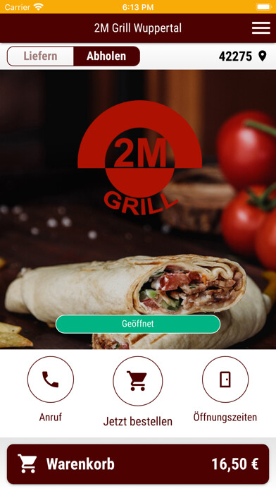 Emulate iPhone app 2M Grill Wuppertal using MyAndroid Emulate iPhone app 2M Grill Wuppertal using MyAndroid