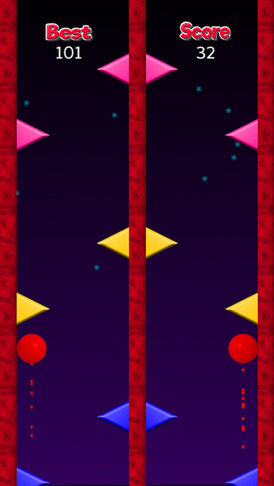 Emulate iPhone app 2 Red Balls Lite using MyAndroid
