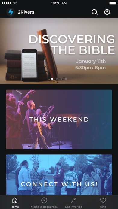 Emulate iPhone app 2Rivers Church using MyAndroid