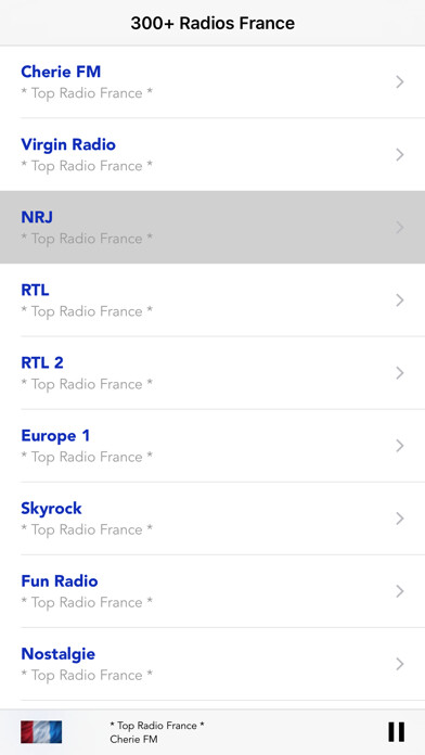 Emulate iPhone app 300+ Radio France using MyAndroid