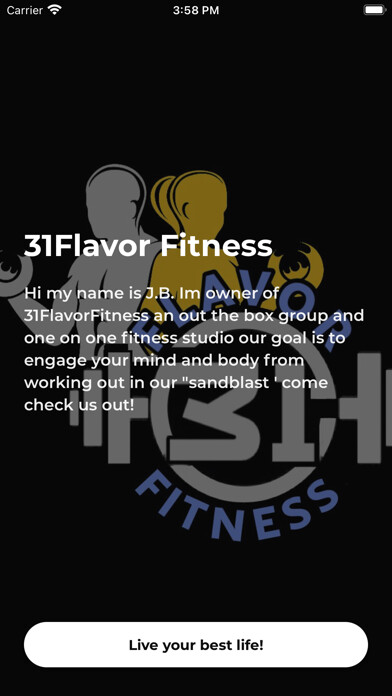 Emulate iPhone app 31FlavorFitness using MyAndroid