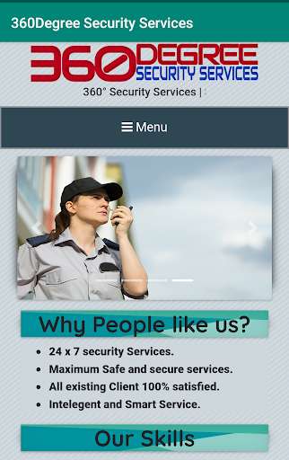 Run android online APK 360 Degree Security Services - BodyGuard, Gunman. from MyAndroid or emulate 360 Degree Security Services - BodyGuard, Gunman. using MyAndroid