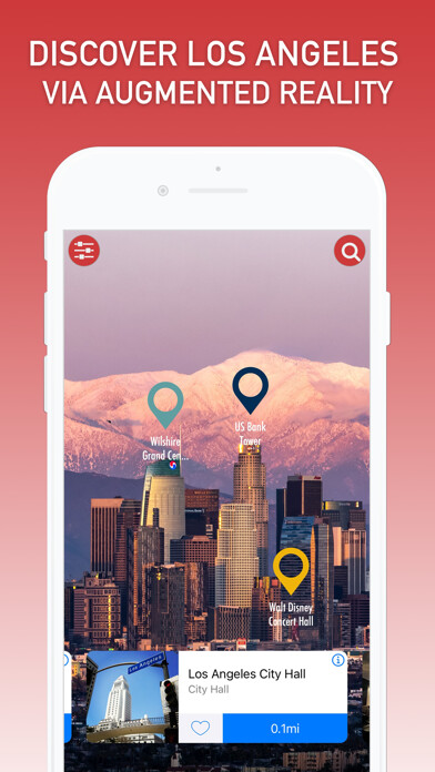 Emulate iPhone app 360 LA Los Angeles AR Map using MyAndroid